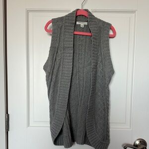 Banana Republic Gray Cable Knit Women's Cardigan Vest